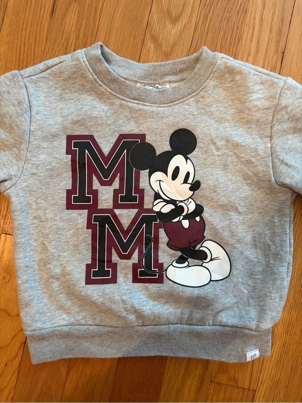 Baby Gap x Disney | Mickey Mouse Varsity MM Collegiate Sweatshirt | Size: 2T